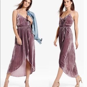 High low purple velour Lucky dress